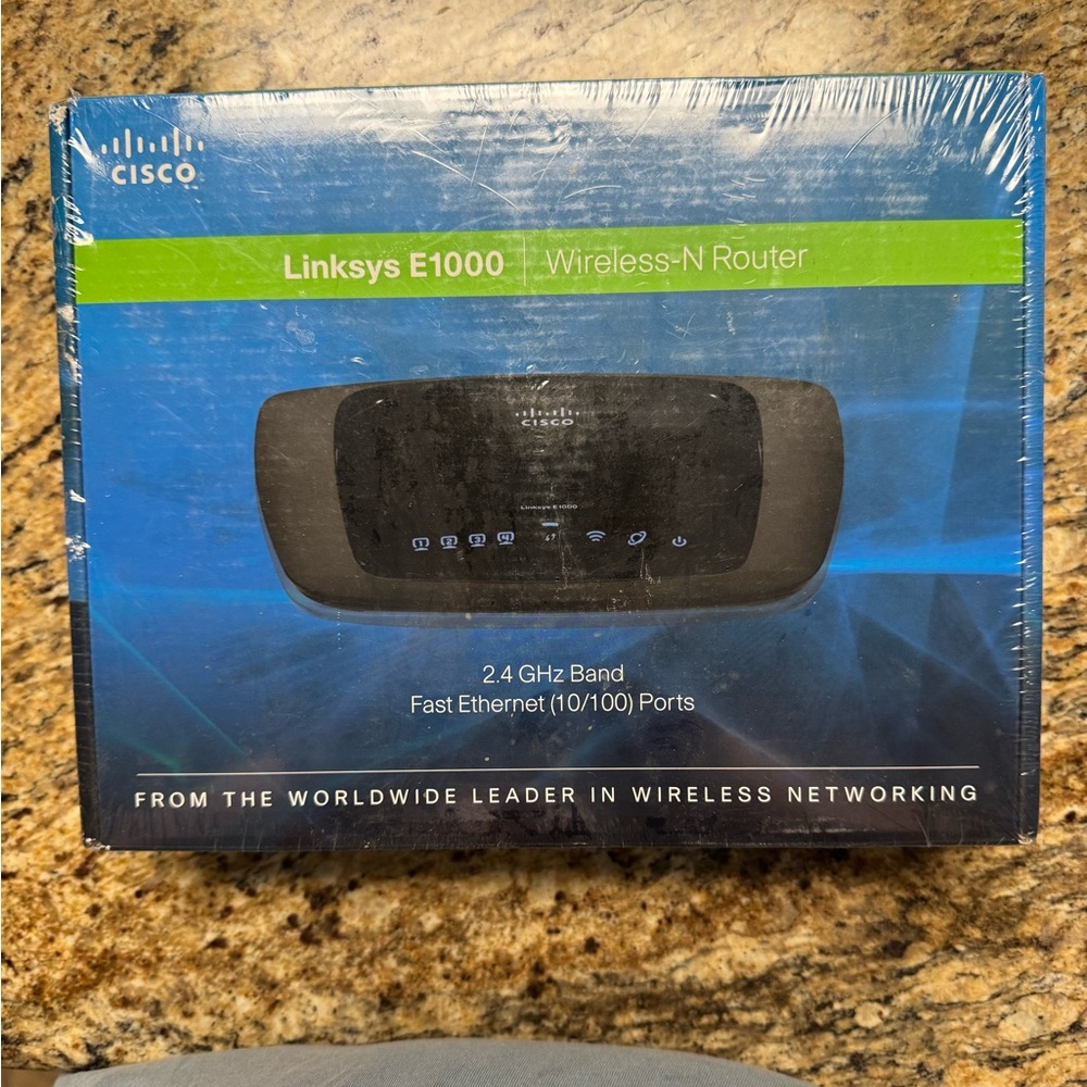 🔥3/$15 NEW IN BOX Linksys E1000 Wireless-N Router - Black 2.4 GHz Band